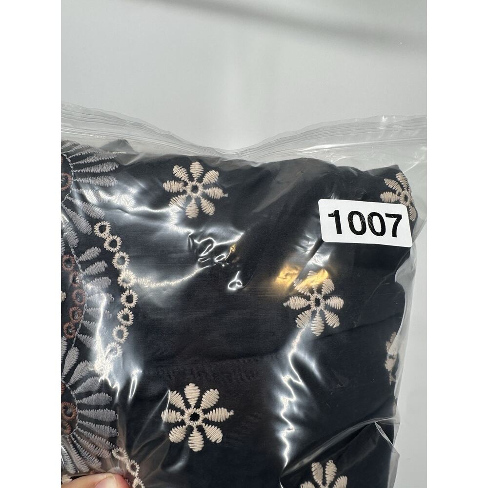 Vanessa Bruno Sz36 Black Fit & Flare Midi Dress Alais Elegant Embroidered Dress - Picture 10 of 10